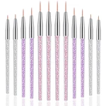 12 Pieces Makeup Brush Art Fine Point Eyeliner Cosmetic Gel Graphic. Fixed Price $15.23.