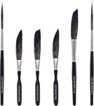 Custom Shop 6 Piece Pinstripe Brush Set Black Long Handle Professional Quality. Fixed Price $64.89.