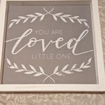 Rustic Gray White Wood Wall Sign You Are Loved Little One Nursery Ready To Hang. Fixed Price $10.00.