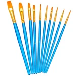 Bosobo Paint Brush Set, 10PCS Round Pointed Tip Nylon Hair Pack, Blue. Fixed Price $12.72.