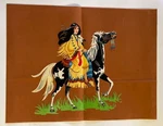 Picture To Paint Tri-chem Artex Indian Woman Horse Colorful Native (complete). Fixed Price $24.95.