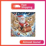 Mvvmtop Christmas Diamond Painting Kit, 5D Diy Santa Clau, Special Shape Crystal. Fixed Price $11.46.