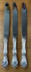 Set Lot 3 Alvin Sterling Silver Handle Butter Knives Chateau Rose 192 Grams. Fixed Price $109.99.