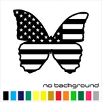 Butterfly Usa Flag Sticker Vinyl Decal - American United States Wall Car Window. Fixed Price $6.90.