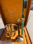 Vtg 1982 Toiletry Tooth Brush Set Semi-precious Malachite Bernard-richards Paris. Fixed Price $159.00.