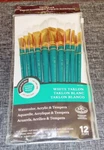 Royal & Langnickel White Taklon Value 12 Pack Brush RSET9308 Nip. Fixed Price $10.99.