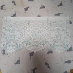 Light Green Floral Lace Curtain Tri-fold Bedroom Decor 46CM X 85CM. Fixed Price $63.74.