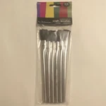 Nicole Flat Artist Brushes Set Pack, 4 In (1.25 Cm) Silver Handles, Mpn 78087. Fixed Price $9.99.