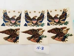 Lot Of 3- Vintage Meyercord 1104-D America Eagle Series Transfers. Fixed Price $17.00.