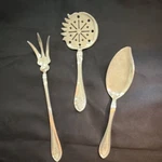 Silver Plated Utensils With Monogrammed Handles Flatware 3 Piece Set. Fixed Price $48.00.