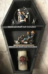 Coffin Shelf Wooden Gothic Style (22-1/2 X14-1/2 3-1/2 D) By Joanndles. Fixed Price $85.00.