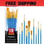 Best Model Miniature Paint Brushes Small Detail Art With Set 10 Pcs. Fixed Price $5.97.