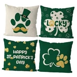 Patricks Day Pillow Covers 18X18 Inch Set Of 4 Funny Dog Paws Throw 18"X18". Fixed Price $27.32.