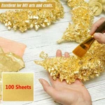 100 Sheets Foil Leaf Paper Imitation Gold Silver Copper Gilding Diy Craft. Fixed Price $8.36.