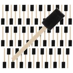 50 Pack - 1" Foam Sponge Paint Brush Set Wood Handle Craft Touch Up Stain. Fixed Price $12.99.