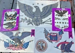 Lot Vtg C. 1976 Meyercord Decals Decorative Transfers American Eagle. Fixed Price $45.95.