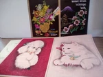 Vintage Tri-chem Embroidery Lot 2 Books Velvet Material Charts Poodle & Cat. Fixed Price $9.99.