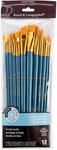 Royal Langnickel RSET-9312 Gold Taklon Long Handle Paint Brush Of. Fixed Price $24.88.