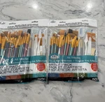 Royal & Langnickel 50PC X2 Synthetic Short Handle Brush Set For Acrylic, Oil,. Fixed Price $15.00.