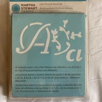 Martha Stewart Crafts Monogram Italic Flourish Stencil Set, Complete, Used. Fixed Price $5.00.