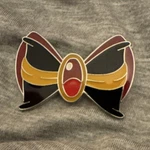 Disney Bow Black Red Gold Contemporary Design Enamel Pin, Single Collectible. Fixed Price $5.73.