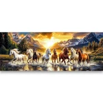 Yomiie Large Diamond Art Kits For 2.36 X 4.72 0.2 Inches, Horses Running. Fixed Price $14.52.