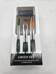 Escoda Artist Watercolor Travel Set W/ Canvas Pouch 3 Short Handle Brushes. Fixed Price $79.99.