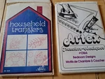 Vtg Artex 2 Pkgs Embroidery Paint Iron Transfer Patterns Household Bedroom. Fixed Price $6.79.