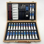 Reeves Watercolor Artist Set Wooden Box Kit Paint Brushes 24 Colors. Fixed Price $43.71.