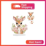 Ghhkud Deer Diamond Painting Desktop Ornament For Adults Double Sided, Stand Up. Fixed Price $12.83.