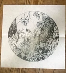 Tri-chem Ready To Paint Fabric Art 7659 Hidden Owl. Fixed Price $12.95.