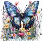 Butterfly Paint By Numbers Kit For Adults Beginner,wild Flowers. Fixed Price $11.49.
