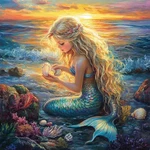 Milila Diamond Painting Kits For Adults Full Drill 11.8X11.8INCH, Mermaid. Fixed Price $15.93.