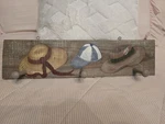Hand Painted Hat Or Coat Rack 3 Pegs. Fixed Price $31.49.