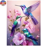 Hkejoi Hummingbird Diamond Art Kits For Adults, 12X16 Inches, Style 43. Fixed Price $16.99.