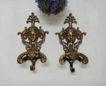 Lacquered Polished Girl Face Wall Hook Set Brass Royal Lady Coat Hanger RD114. Fixed Price $199.75.