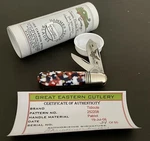 Gec Great Eastern Cutlery 25 Patriot Acrylic Handle 1/50 Small Jack Knife. Fixed Price $399.00.