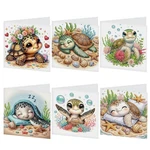 Antor 6 Pcs Diamond Art Painting Greeting Card Kits, Animal Cute Turtle Desig.... Fixed Price $20.33.
