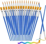 88PCS Small Paint Brushes - Flat & Round Nylon For Acrylic, Oil, Waterco. Fixed Price $10.69.