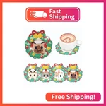 Antor 4 Pcs Christmas Cat Wreath Diamond Painting Coasters Kit, Diy 5D. Fixed Price $7.22.