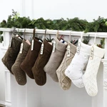 Pcs Neutral Christmas Stockings Set, 20'' Farmhouse Plush Faux Fur & 18'' E.... Fixed Price $54.24.