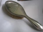 Early 1900S Alvin Sterling 10" Vanity Table Hair Brush W/ Intricate Monogram. Fixed Price $189.99.