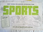Tri Chem Hot Iron Transfer Book Sports Kinds Ball Bowling Fish Hunting Quilt. Fixed Price $9.95.