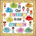 Diversity Bulletin Board Decoration Set Diverse Students Borders Cutouts School. Fixed Price $19.64.