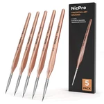 Nicpro 5PC 000 Extra Fine Tip Paint Brushes For Miniature Acrylic Oil Watercolor. Fixed Price $16.90.