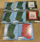 Bucilla Colorpoint Christmas Kits Lot Of 8. 63733,63734,63735,63740. Fixed Price $25.59.
