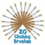 Sargent Art 20 Count Chubby Brushes With Plastic Handles (56-4000). Fixed Price $25.99.