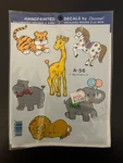Vtg Decoral Hand Painted Decals Animals Zoo 1983 A-56. Fixed Price $10.49.