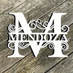 Maple Wood Laser Cut Personalized Monogram Door Wall Hanger. Fixed Price $30.00.