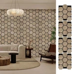 Natural Walnut Hexagon Acoustic Wall Panels - Set Of 4, 23.8" 29. Fixed Price $233.99.